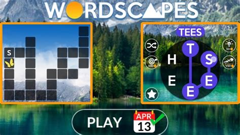 This game is designed for players who only have time to play once a day and are tasked with finding one solution per day. . Wordscapes daily puzzle april 13 2023